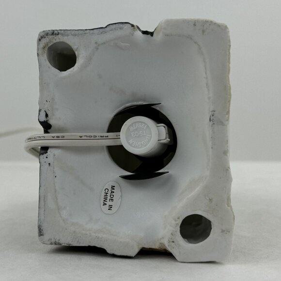 Vintage Lighted Christmas Village Store Flowers Fruits Ceramic Wreath Small 4.5" - Picture 7 of 15